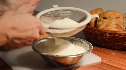 Flour pastry and bread Stock Footage 43374982