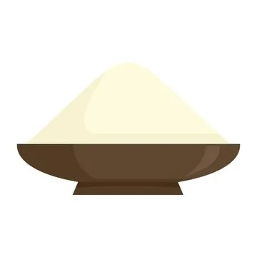 Flour plate icon flat isolated vector Illustrazione stock