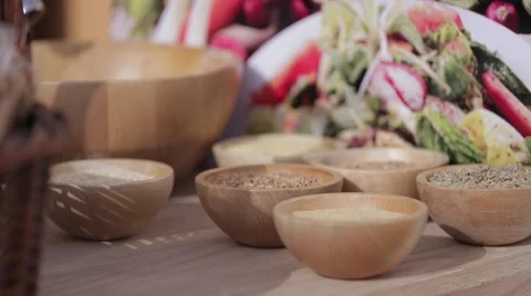 Flour in pots Stock Footage 52083613