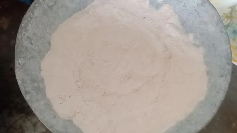 Flour Resting in a Bowl Stock Footage 346746684