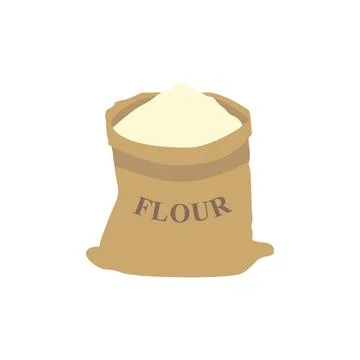 Flour sack cartoon vector. rice bag. symbol Illustrazione stock
