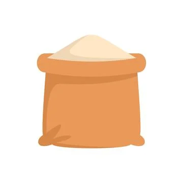 Flour sack icon flat isolated Stock Illustration