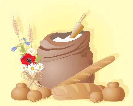 Flour sack Stock Illustration