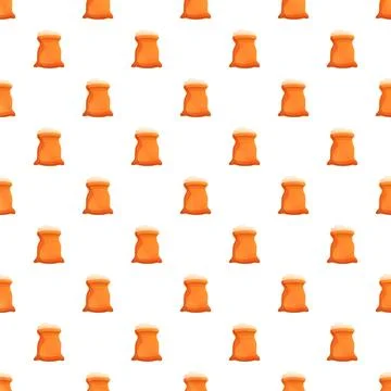 Flour sacks seamless pattern on a white background 스톡 일러스트