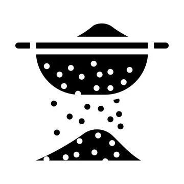 Flour sift glyph icon vector illustration Stock Illustration