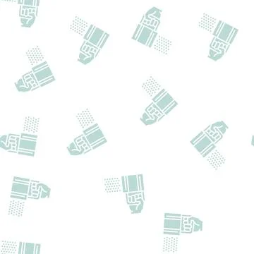 Flour sift glyph seamless pattern Stock Illustration