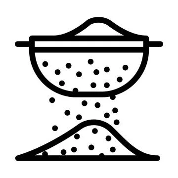 Flour sift line icon vector illustration Illustrazione stock