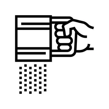 Flour sift line icon vector illustration Stock Illustration