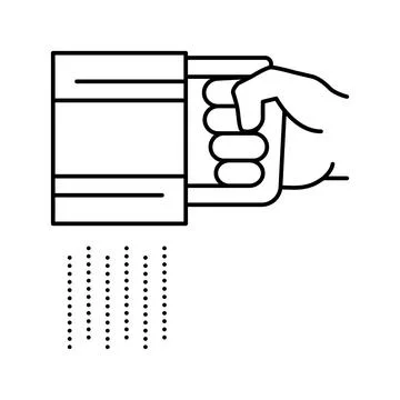 Flour sift line icon vector illustration Stock Illustration