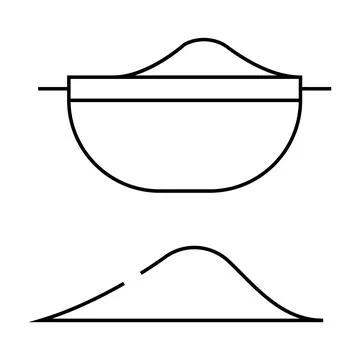 Flour sift line icon vector illustration Stock Illustration