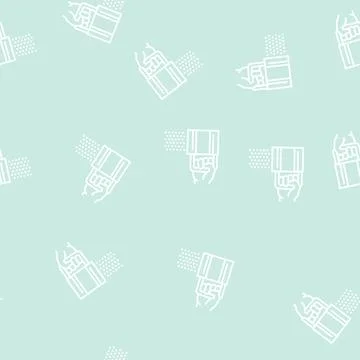 Flour sift line seamless pattern Stock Illustration