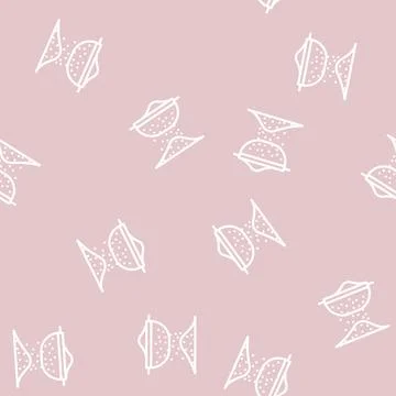 Flour sift line vector seamless pattern Stock Illustration