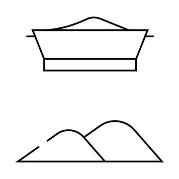 Flour sifting line icon vector illustration Stock Illustration