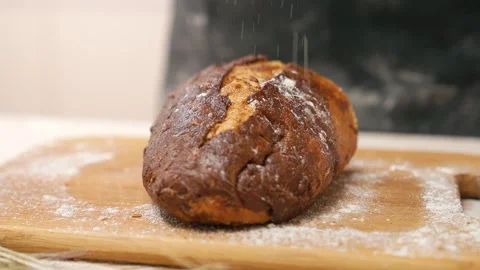 Flour Sprinkles Bread Stock-Footage 273500527