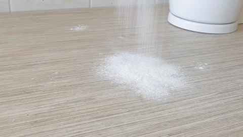 Flour sprinkling, close up Stock Footage 126327183