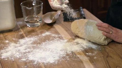 Flour on the table Stock Footage 90395355