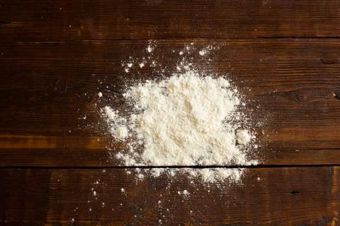Flour on the table Foto stock