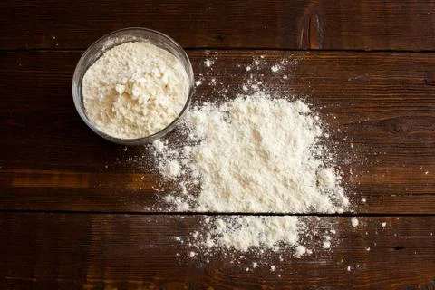 Flour on the table Foto stock