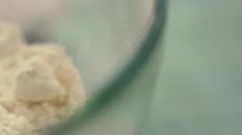 Flour tracking shot close up Stock Footage 54143995