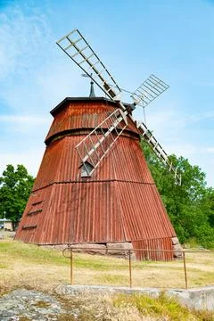 The flour windmill 库存照片