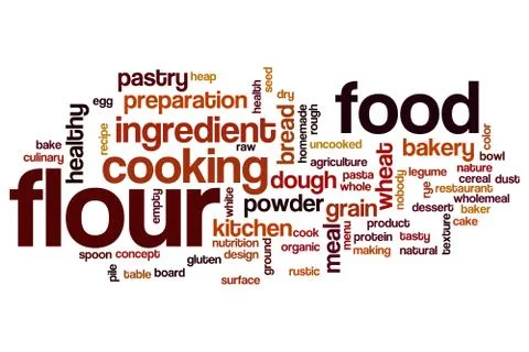 Flour word cloud Stock Illustration