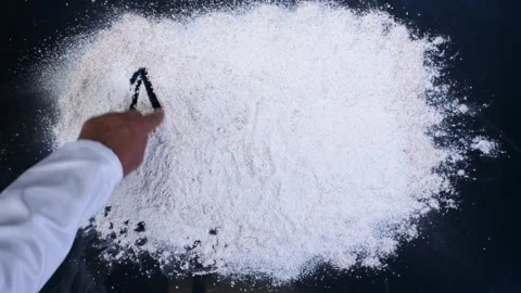 Flour Writing No Gluten in it Stock Footage 248779548