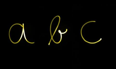 Flourescent letters 'abc' Stock Illustration