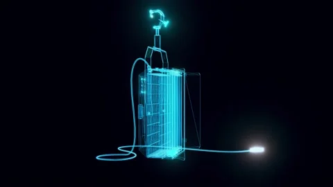 Flourescent Studio Light hologram Rotating 4k Stock Footage 150399613