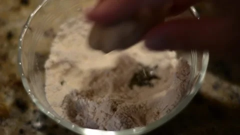 Flouring the Portioned Dough Stock Footage 136059367