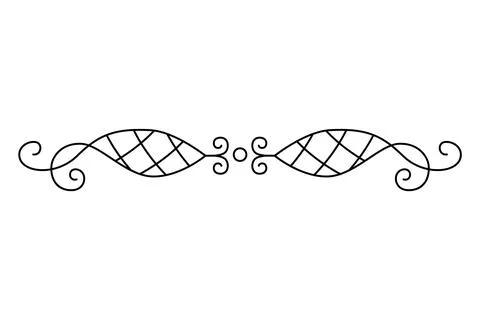 Flourish calligraphic design element. Page decoration symbol to embellish your Illustrazione stock
