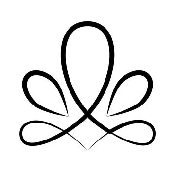 Flourish calligraphic design element. Page decoration symbol to embellish your Stock Illustration
