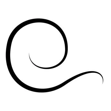 Flourish calligraphic design element. Page decoration symbol to embellish your Stock Illustration