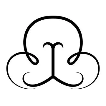 Flourish calligraphic design element. Page decoration symbol to embellish your Stock-Illustration
