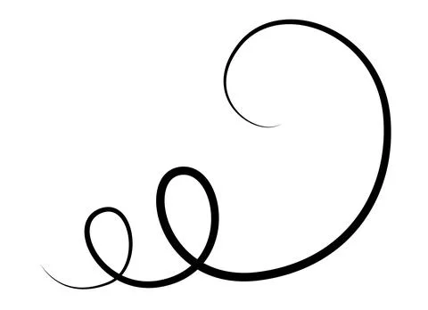 Flourish calligraphic design element. Page decoration symbol to embellish your Stock Illustration