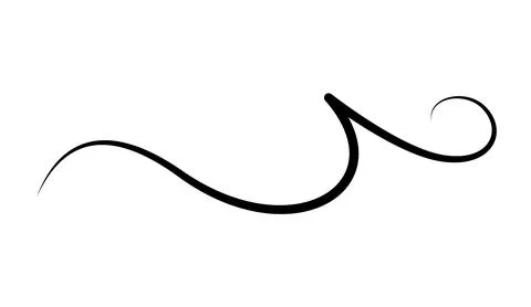 Flourish calligraphic design element. Page decoration symbol to embellish your Stock Illustration