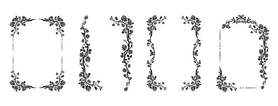 Flourish design set Stock Illustration