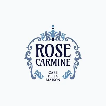 Flourish frame logo design template Stock Illustration