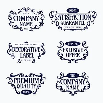 Flourish frames for vintage design Stock Illustration