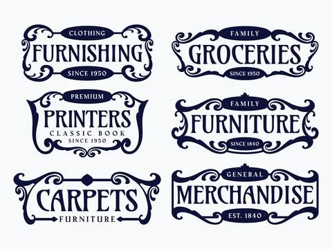 Flourish frames vintage label Stock Illustration