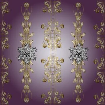 Flourish labels. Seamless pattern. Vector calligraphy swirls, swashes, ornate mo Stock Illustration