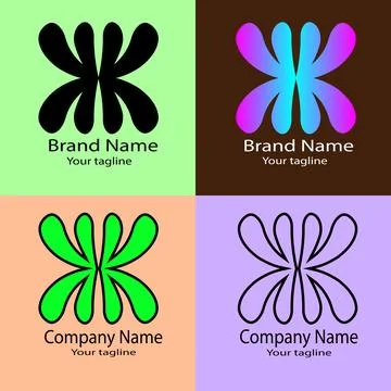 The Flourish logo design Stock Illustration