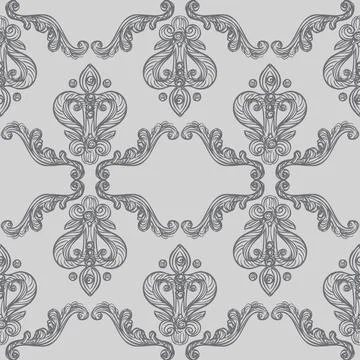 Flourish luxury seamless pattern background vector イラスト素材