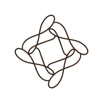 Flourish monoline vector frame monogram illustration. Hand drawn calligraphy Stock Illustration