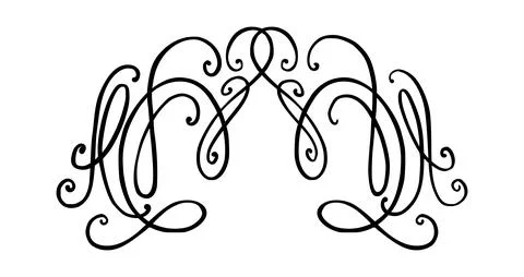 Flourish ornament as monogram or divider for wedding invitations and other Stock Illustration
