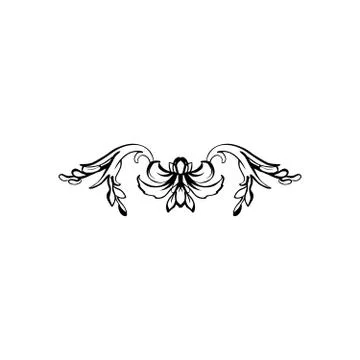 Flourish text divider, vector vintage style Stock Illustration