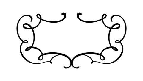 Flourish Vintage vector calligraphy frame. Swirl illustration for text, greeting Stock-Illustration