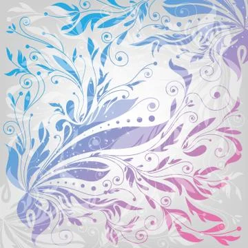 Flourishes background, floral pattern, light vector illustration Stock Illustration