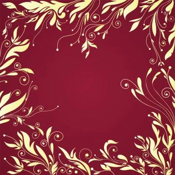 Flourishes frame, floral pattern, vector background Stock Illustration