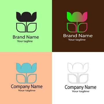 Flourishing Bloom Logo Stock Illustration