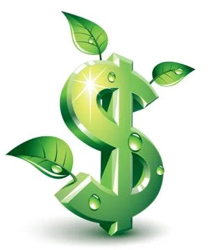 Flourishing dollar Stock-Illustration